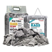 Bulk Gray Shop Cleaning Wipers, 18 In Industr...