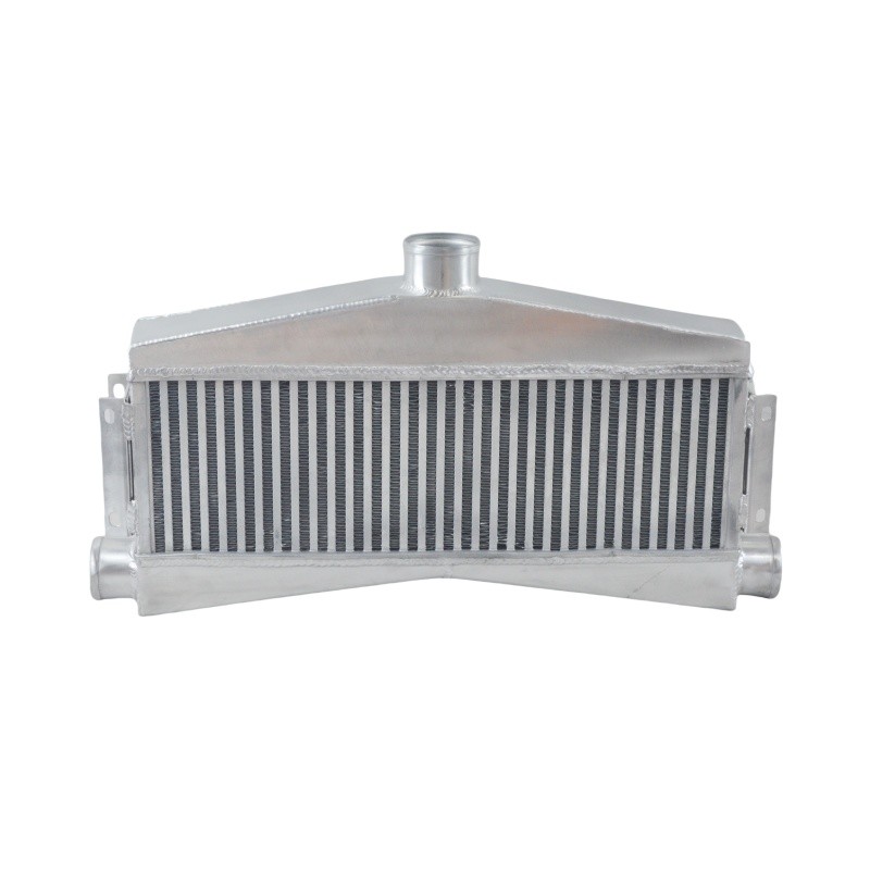Universal Twin Turbo Aluminum Intercooler 24"x7"x3.5" Custom (2 Inlet /1 Outlet)