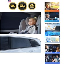 Car Window Shades for Baby Ice Crystal Cooling Layer 2 Pack UV-Blocker Cling ...
