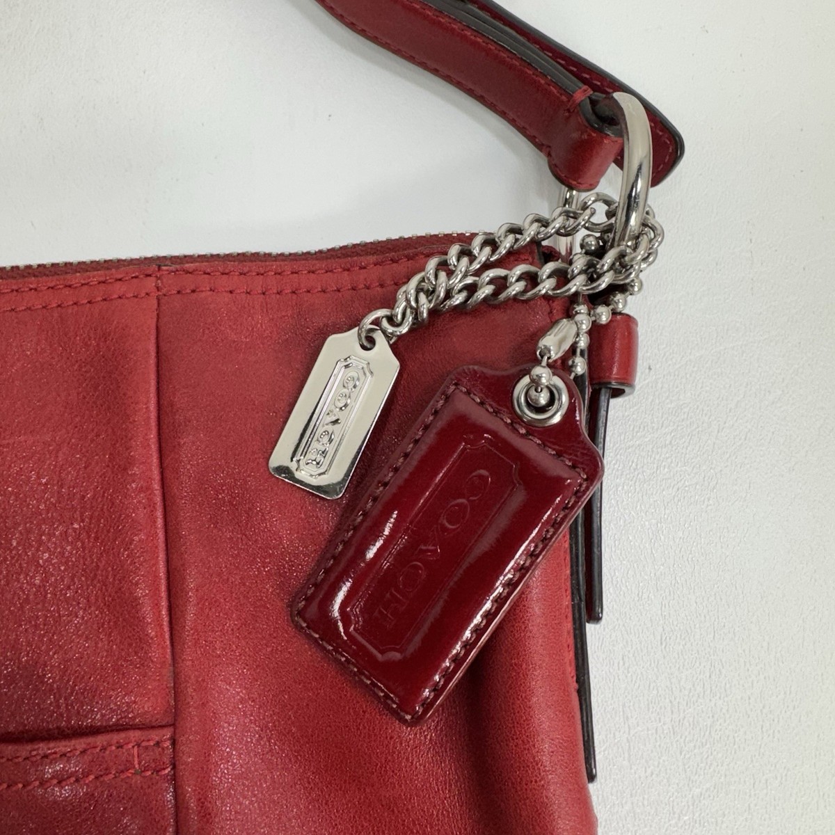 Vintage Coach 12684 Legacy Red Leather Hobo Shoulder Bag Purse | eBay
