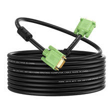 25Ft VGA Cable Male to Male 15-Pin Gold-Plated 1080P HD for PC Laptop Monitor Pr