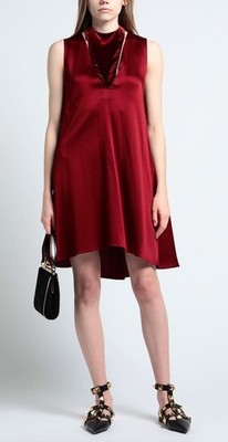 valentino red mini dress VALENTINO Pleated wool and silk-blend crepe mini dress