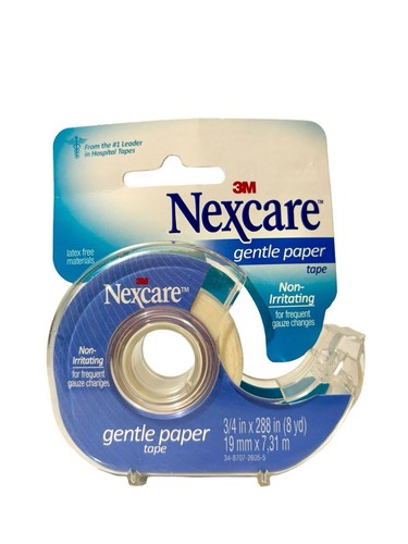 2 Johnson & Johnson First Aid Sterile Non-Stick Pads & 3M Nexcare Gentle Paper - Picture 3 of 7