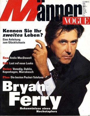 Manner Vogue Magazine; Germany; Jun '93; Bryan Ferry, Andy McDowell, Marrakesh