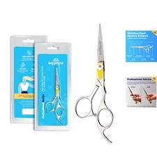 Equinox Razor Edge Barber Scissors - 6.5  Silver Shears with Adjustable Tension