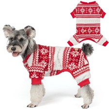 KYEESE Dog Christmas Pajamas, Warm Fleece X-Large 23-32LBS , 01 Snowflake