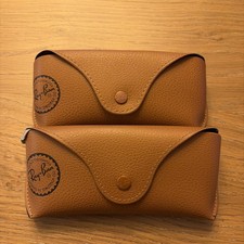 2 NEW RAY BAN BROWN AUTHENTIC EYEWEAR EYEGLASSES GLASSES CASE ONLY