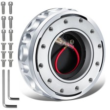 Silver Steering Wheel Twist Lock Quick Release Hub Adapter Kits