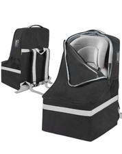 Ibvivic Car Seat Travel Bag NEW Heavy Duty Black With Grey For Airport Travel