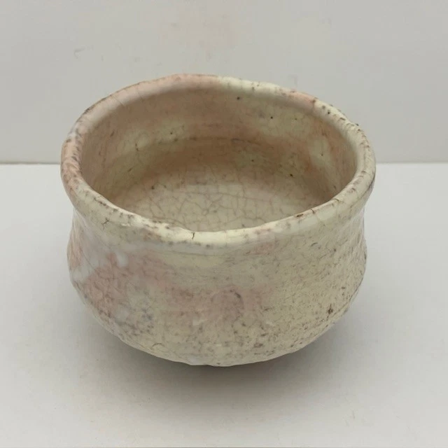 Tazón de té de cerámica japonesa Hagi ware del famoso alfarero Deishi Shibuya ceremonia del té Foto 3 de 4