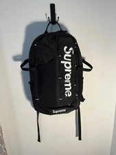 SUPREME 19ss Black Backpack Waterproof Box Logo Mountaineering Bags Travel