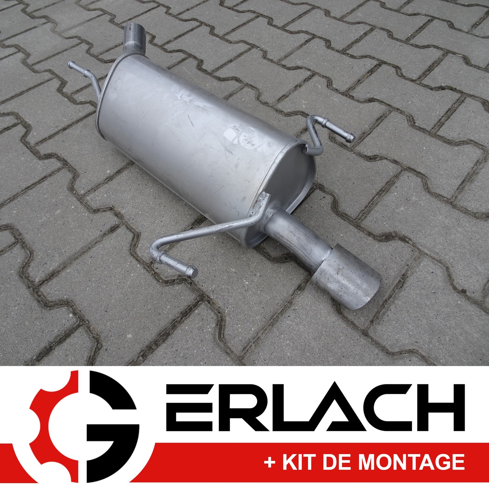 Silencieux arriere pour Opel Corsa C 1.2 et 1.4 echappement en acier