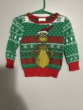 Dr Seuss The Grinch Ugly Christmas Sweater Toddler Infant Unisex Size 12m