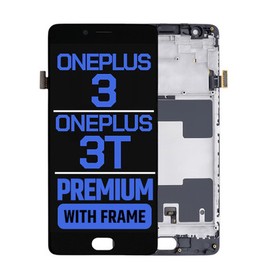 OnePlus 3 / 3T LCD + Frame (Black-Incell Quality)