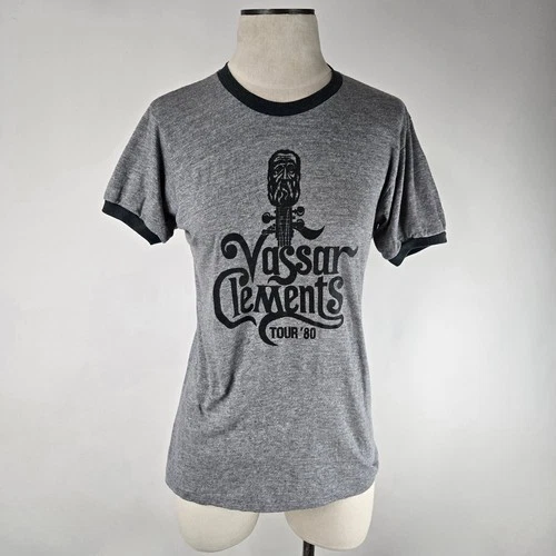 80's Vassar Clements Bluegrass Folk Band Tour Tee Sz 1980s vintage concert t-shirt, vintage, single stitch, B+ condition
