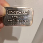 ENGELHARD 5 OZ .999 Fine Silver Vintage Pressed C Series Bar.  C215918