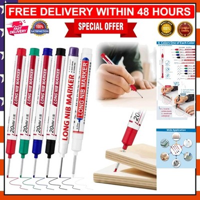 Multi-Purpose Waterproof Marker Set - 6 Colors for DIY and Construction Projects