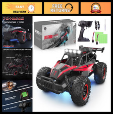 High-Speed 1:16 Scale Remote Control Off-Road Truck, LED Lights, Electric RC Car