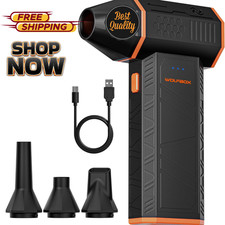 WOLFBOX MegaFlow 50 Electric Air Duster 110,000 RPM 3-Speed Cordless Cleaner
