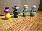Vintage Fisher Price Little People Sesame Street  Ernie- Count- Mr & Mrs Hopper