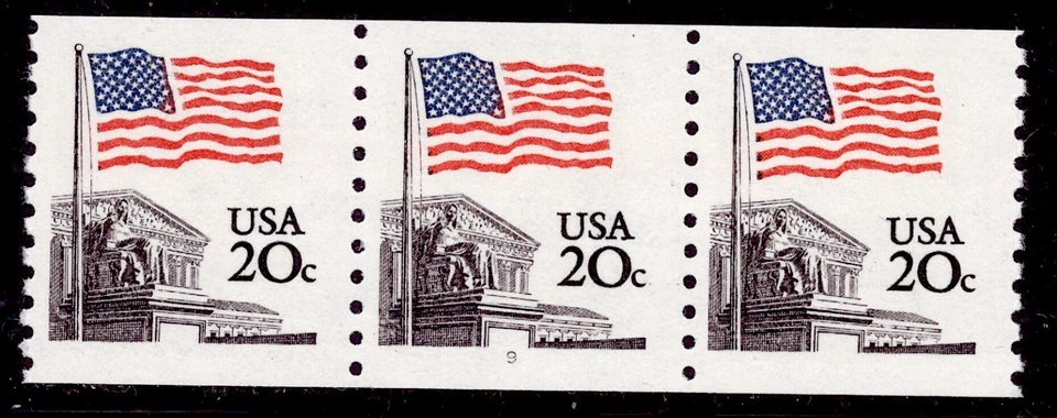 U.S. #1895 P#3, 1895a P#9, 1895b P#14 Flag Supreme Court 20c (1981) PNC3 MNH - Image 3 of 4