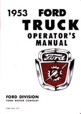 1953 Ford Truck All Models Owners Manual