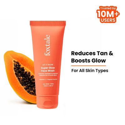 Foxtale Super Glow Face Wash With Papaya Enzyme & Vitamin C (100ml)