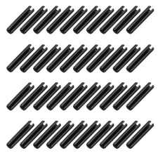 60Pcs Roll Pins 6/25 Inch(6mm) Dia. 1 Inch(25mm) Length 65Mn Steel, Black