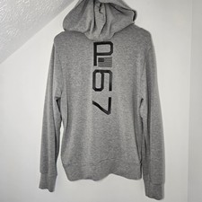 Polo Ralph Lauren Kids Large P-67 Heather Gray Full Zip Hoodie Fits Adult Medium