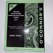 O'Connor's Texas Business Organizations Code Plus 2023-2024. Babcock