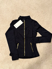 lululemon Define Luon Jacket Women's 2 Black Slim Full Zip Zipped Pockets