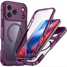 Magnetic Clear Full Body Case with Screen Protector For iPhone 17e 18 Pro Max