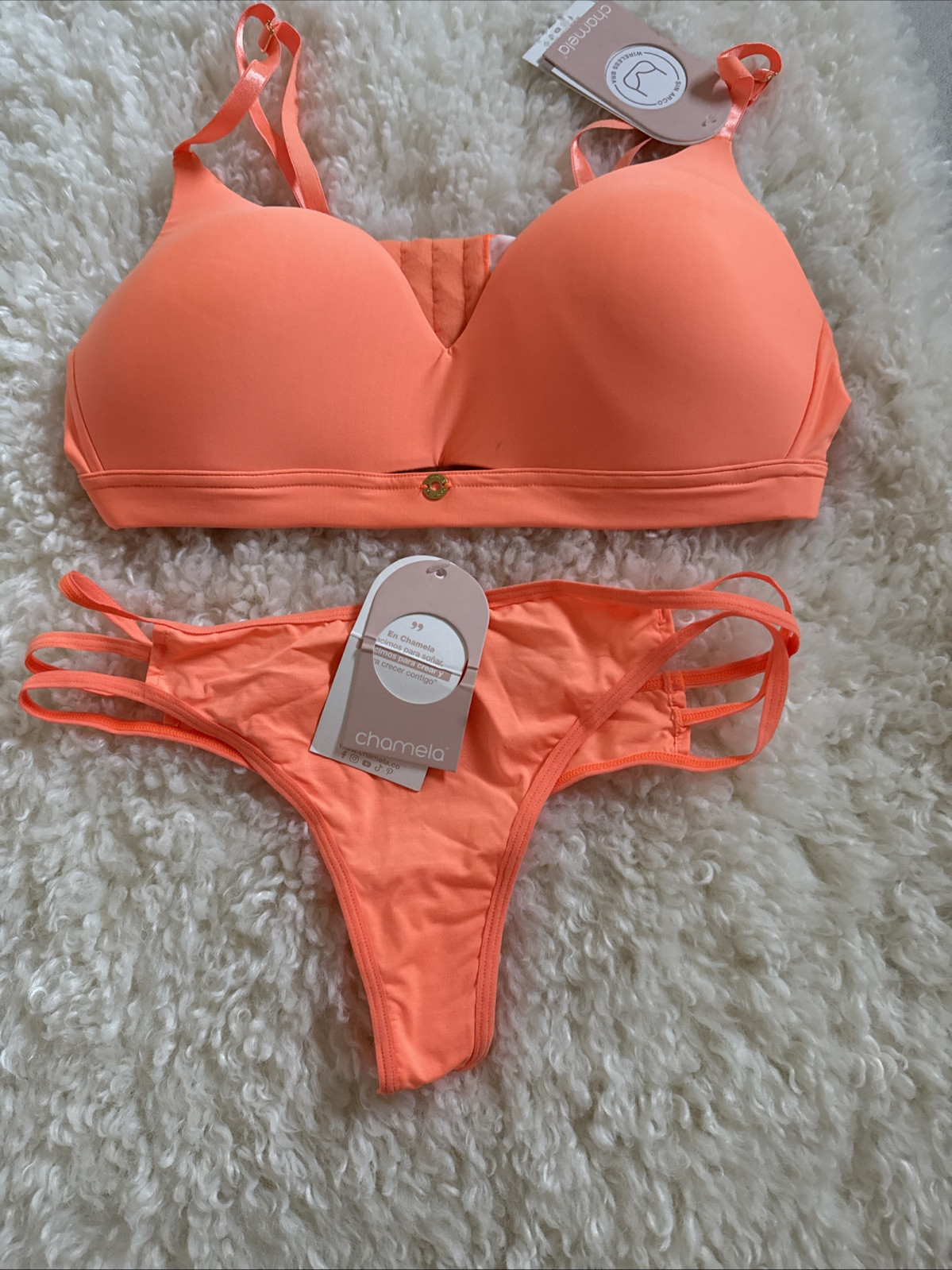Chamela Colombia Brasier Prehormado  Size 36 W/ Brasilera Panty M