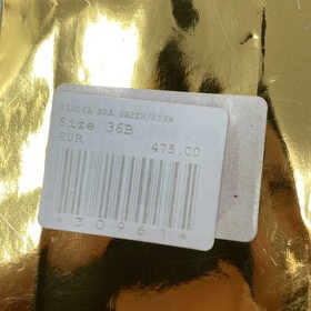 Agent Provocateur Saadia SOIREE Green Pink Bra Lace Bra 36B NWT