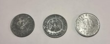 M&uuml;nzen 3 x 10 Reichspfennig 1945 F  1947 F 1948 F