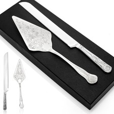Wedding Cake Cutting Set, Stainless Steel Cake Knife and Server