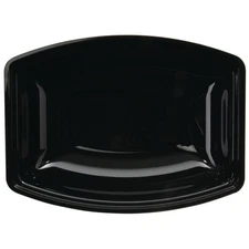 Cambro Ribbed 5 qt Rectangular Black Plastic Bowl - 14"L x 10"W (RSB1014CW110)