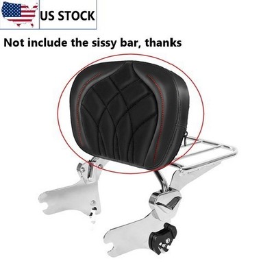 Rear Sissy Bar Pad Backrest w/ Black Stitch For Harley Touring 1987-2025 US
