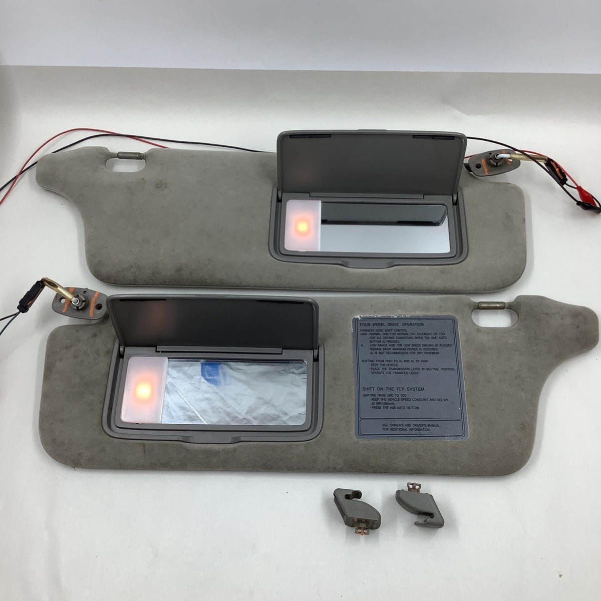 1998-2002 Isuzu Trooper Driver & Passenger Side Sun Visor Pair Set
