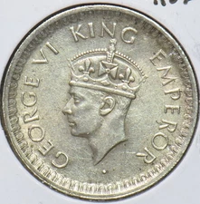 British India 1944 1/2 Rupee 295416 combine shipping