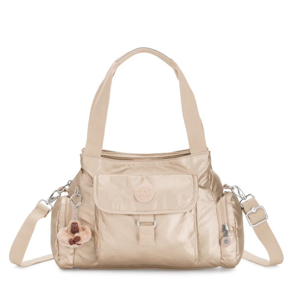 Kipling FELIX L U Small Shoulder Bag - Starry Gold Met RRP £96