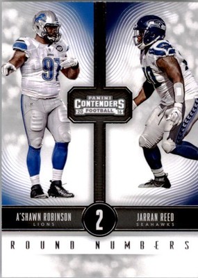 2016 Panini Contenders Round Numbers #9 A'Shawn Robinson Jarran Reed - FB