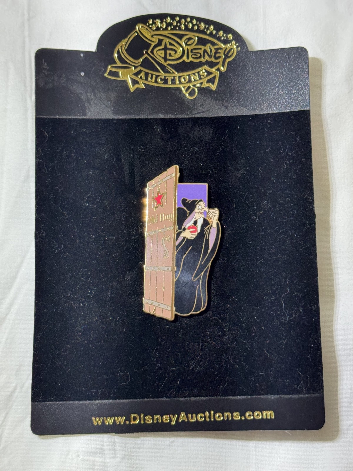 Disney Auction Exclusive 2004 Pin OLD HAG Dressing Room Door Snow White LE 1000