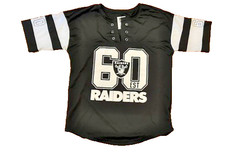 Las Vegas Raiders Official NFL Women's Small Black/White, Lace Up Jersey