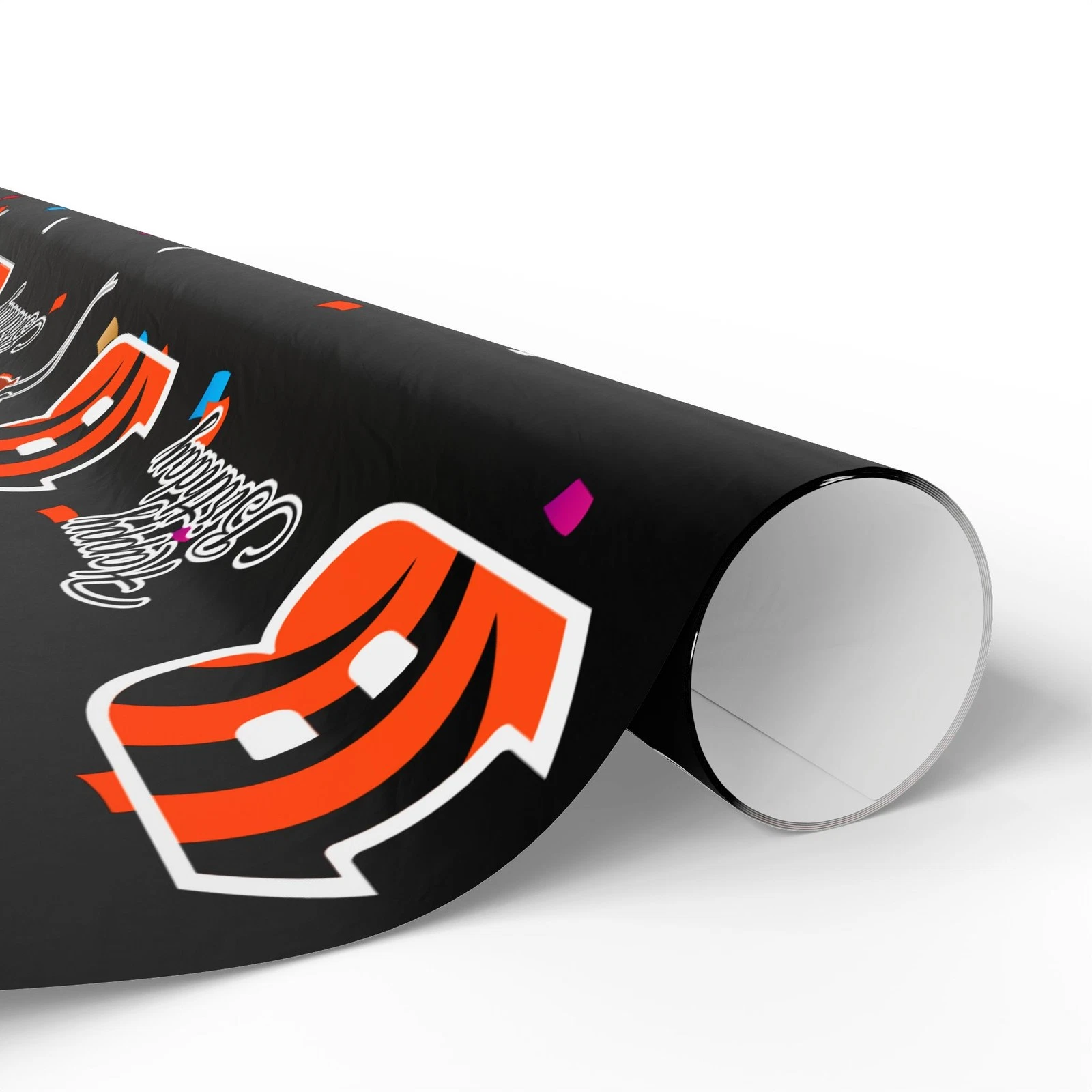 football Cincinnati Bengals Happy Birthday Wrapping Paper, Gift Wrap Roll, Football