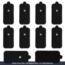 10 Pack Large Tens Unit Replacement Electrode Pads Black
