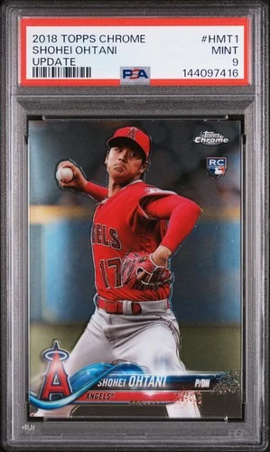 2018 TOPPS CHROME UPDATE #HMT1 SHOHEI OHTANI ROOKIE RC PSA 9