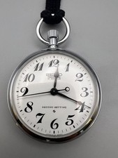 Seiko 6110-0010 Railway Pocket Watch Manual Winding 21 Jewels Used From Japan