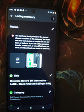 Motorola Moto G 6th Generation - 64GB - Black Unlocked  Single SIM 