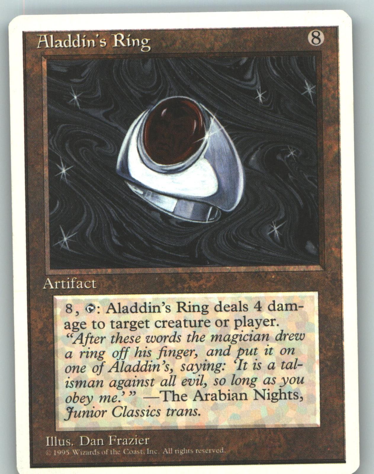 Aladdin's Ring Rare Fourth Edition Magic: The Gathering Near Mint